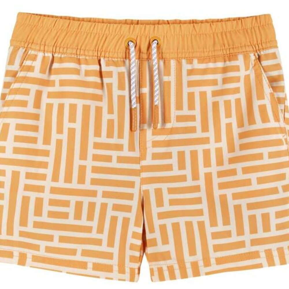 Andy & Evan Board Short - Orange Geometric